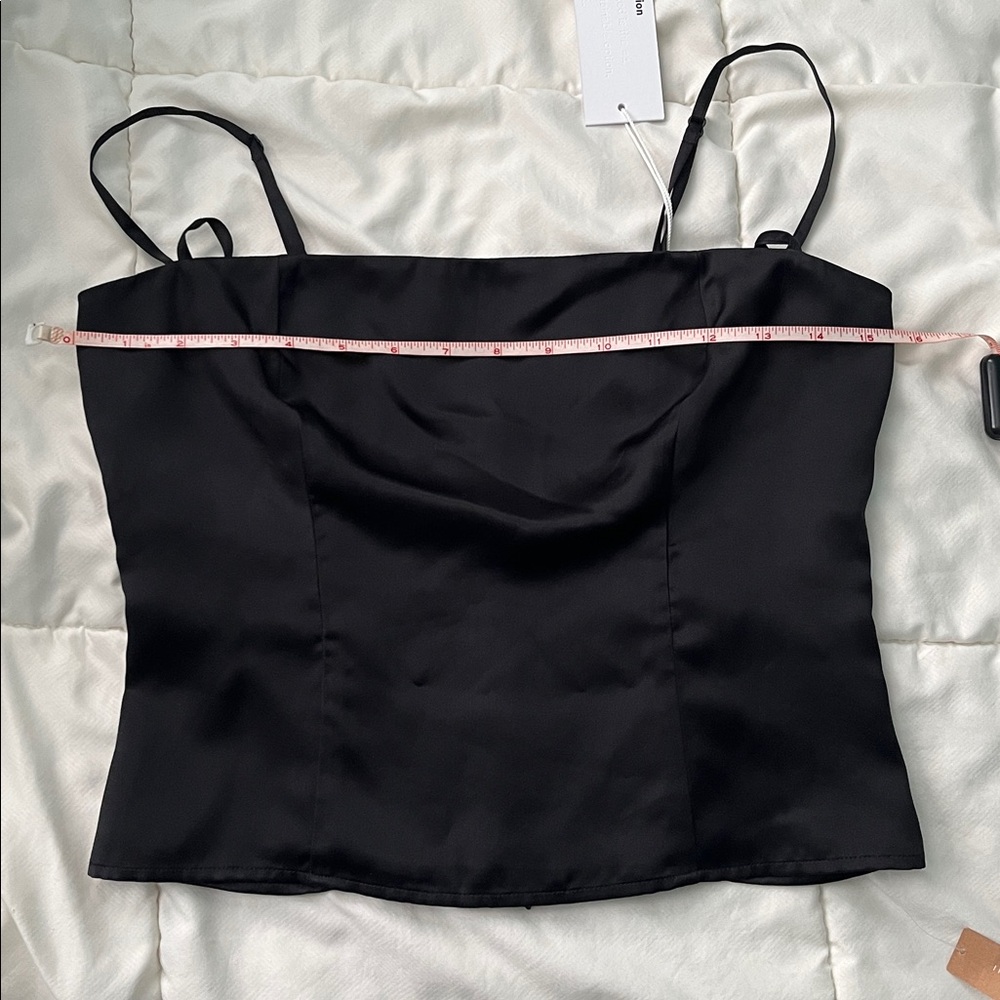 Reformation Overland Silk Top Black - Size 6 NWT - Picture 7 of 8